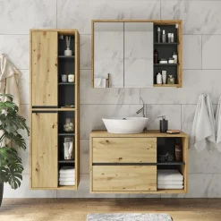 Badschrank Viola Artisan-Eiche 50 x 170 cm Vicco