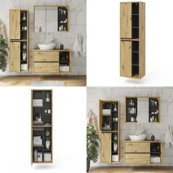 Badschrank Viola Artisan-Eiche 50 x 170 cm Vicco