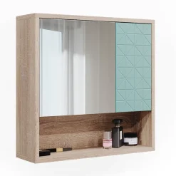 Badspiegelschrank Agasta Mintgrün 54 x 53 cm Vicco