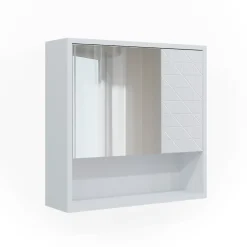 Badspiegelschrank Agasta Weiß 54 x 53 cm Vicco