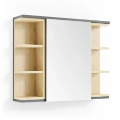 Badspiegelschrank Aquis Anthrazit 79.6 x 64 cm Vicco