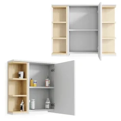 Badspiegelschrank Aquis Weiß 79.6 x 64 cm Vicco
