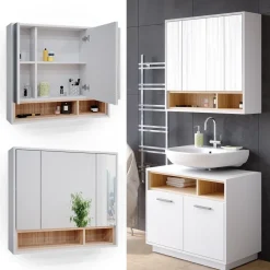 Badspiegelschrank Beatrice Weiß 80 x 72 cm Vicco