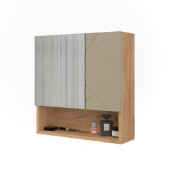 Badspiegelschrank Irma Goldkraft Eiche 54 x 55 cm Vicco