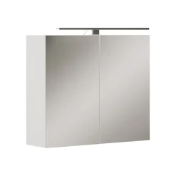 Badspiegelschrank Lavio Weiß 70 x 60 cm mit LED-Beleuchtung Vicco