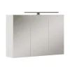 Badspiegelschrank Lavio Weiß 90 x 60 cm mit LED-Beleuchtung Vicco