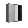 Badspiegelschrank Leano Anthrazit/Bergeiche 60 x 60 cm Vicco