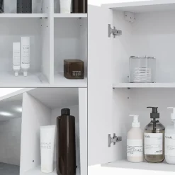 Badspiegelschrank Leano Weiß 80 x 60 cm Vicco