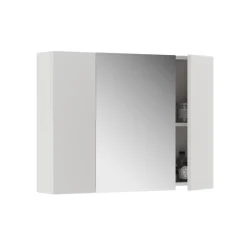 Badspiegelschrank Leopold Weiß 80 x 59.2 cm mit Regalen Vicco