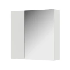 Badspiegelschrank Leopold Weiß 60 x 59.2 cm Mit Regalböden und 1 Spiegeltür Vicco