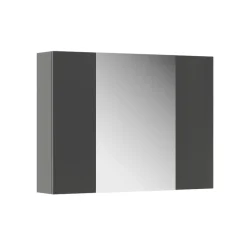 Badspiegelschrank Leopold Anthrazit 80 x 59.2 cm mit Regalen Vicco