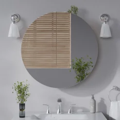 Badspiegelschrank Loki Anthrazit 70 x 70 cm mit 2 Fächern Vicco