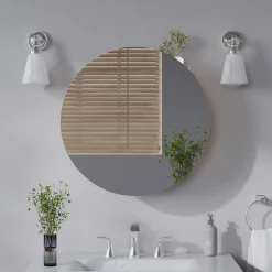 Badspiegelschrank Loki Anthrazit 60 x 60 cm mit 2 Fächern Vicco