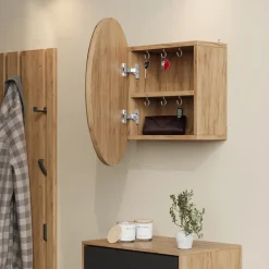 Badspiegelschrank Loki Goldkraft Eiche 50 x 50 cm mit 2 Fächern Vicco