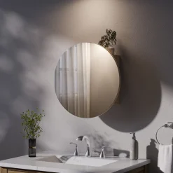 Badspiegelschrank Loki Goldkraft Eiche 50 x 50 cm mit 2 Fächern Vicco