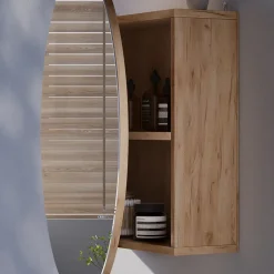 Badspiegelschrank Loki Goldkraft Eiche 60 x 60 cm mit 2 Fächern Vicco