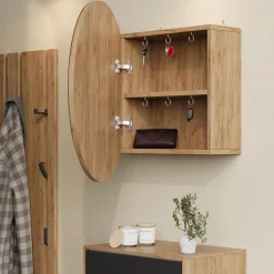 Badspiegelschrank Loki Goldkraft Eiche 60 x 60 cm mit 2 Fächern Vicco