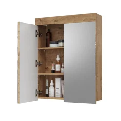 Badspiegelschrank Luna Eiche Wotan 60 x 77 cm Vicco