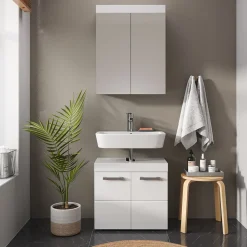 Badspiegelschrank Luna Weiß 60 x 77 cm Vicco