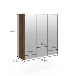 Badspiegelschrank Majest Anthrazit Hochglanz 67.4 x 68 cm Vicco