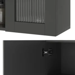 Badspiegelschrank Malte Grau 60 x 50 cm mit Spiegel Vicco