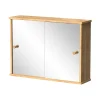 Badspiegelschrank Mireo Bambus 55 x 40 cm mit 2 Schiebetüren Vicco