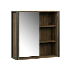 Badspiegelschrank Naola Eiche/Schwarz 62.2 x 62.5 cm mit 1 Spiegeltür Vicco