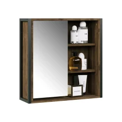 Badspiegelschrank Naola Eiche/Schwarz 62.2 x 62.5 cm mit 1 Spiegeltür Vicco