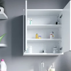 Badspiegelschrank Roy Weiß 60 x 68 cm Vicco