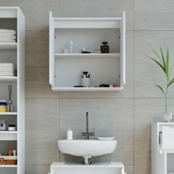 Badspiegelschrank Ruben Weiß 60 x 60 cm Vicco