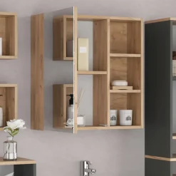 Badspiegelschrank Senyo Anthrazit 62 x 64 cm Vicco