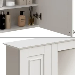 Badspiegelschrank Vanity Weiß 68 x 51 cm Vicco