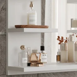 Badspiegelschrank Wilbur Weiß 58.8 x 50 cm mit Regalen Vicco