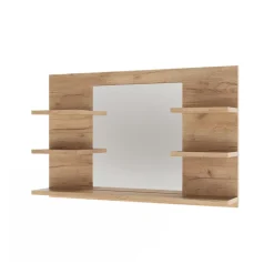 Badspiegelschrank Wilbur Goldkraft Eiche 78 x 50 cm mit Regalen Vicco