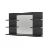 Badspiegelschrank Wilbur Anthrazit 78 x 50 cm mit Regalen Vicco