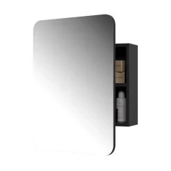 Badspiegelschrank Zino Anthrazit 65 x 50 cm mit Regalen Vicco