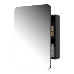 Badspiegelschrank Zino Anthrazit 70 x 50 cm mit Regalen Vicco