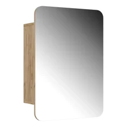 Badspiegelschrank Zino Goldkraft Eiche 70 x 50 cm mit Regalen Vicco