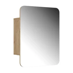 Badspiegelschrank Zino Goldkraft Eiche 65 x 50 cm mit Regalen Vicco