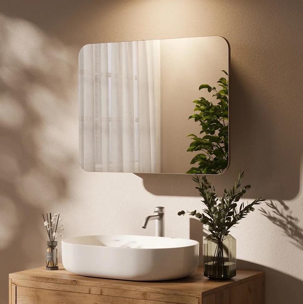 Badspiegelschrank Zino Goldkraft Eiche 65 x 50 cm mit Regalen Vicco