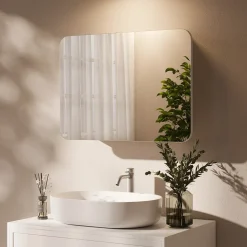 Badspiegelschrank Zino Weiß 70 x 50 cm mit Regalen Vicco