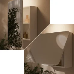 Badspiegelschrank Zino Weiß 70 x 50 cm mit Regalen Vicco