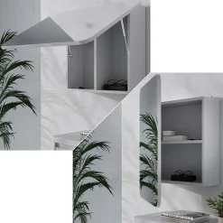 Badspiegelschrank Zino Weiß 70 x 50 cm mit Regalen Vicco