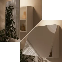 Badspiegelschrank Zino Weiß 60 x 50 cm mit Regalen Vicco