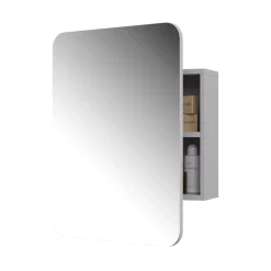 Badspiegelschrank Zino Weiß 65 x 50 cm mit Regalen Vicco