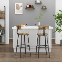 Barhocker Caracas Eiche rustikal 34 x 102 cm 2er Set Vicco