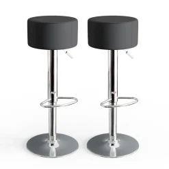 Barhocker 2er Set Schwarz 33 x 92 cm 2 Teilig Vicco