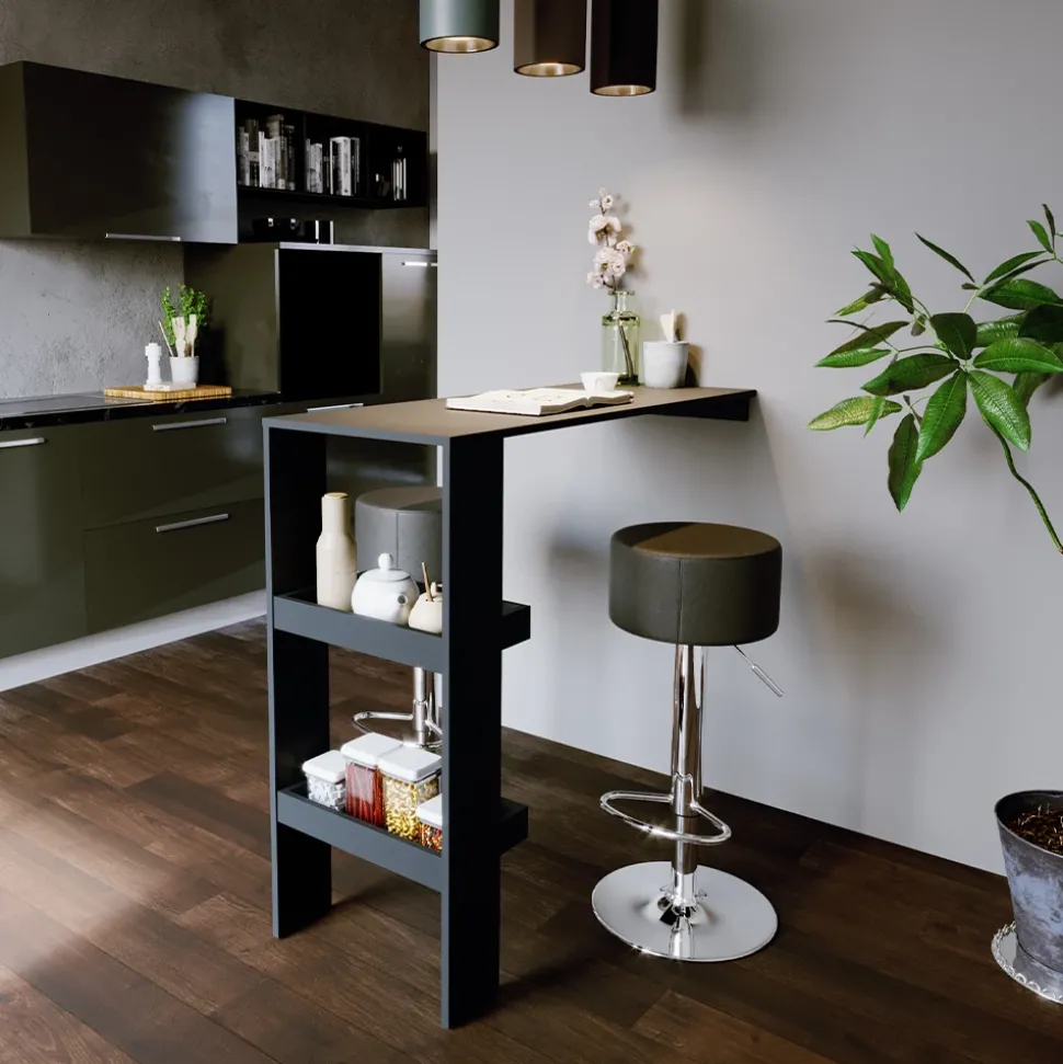 Barhocker 2er Set Schwarz 33 x 92 cm 2 Teilig Vicco