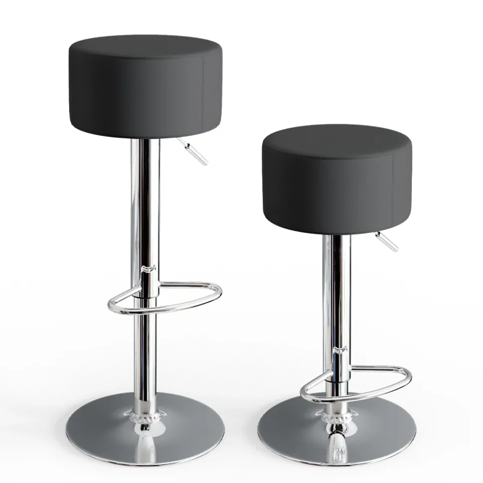 Barhocker 2er Set Schwarz 33 x 92 cm 2 Teilig Vicco