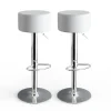 Barhocker 2er Set Weiß 33 x 92 cm 2 Teilig Vicco